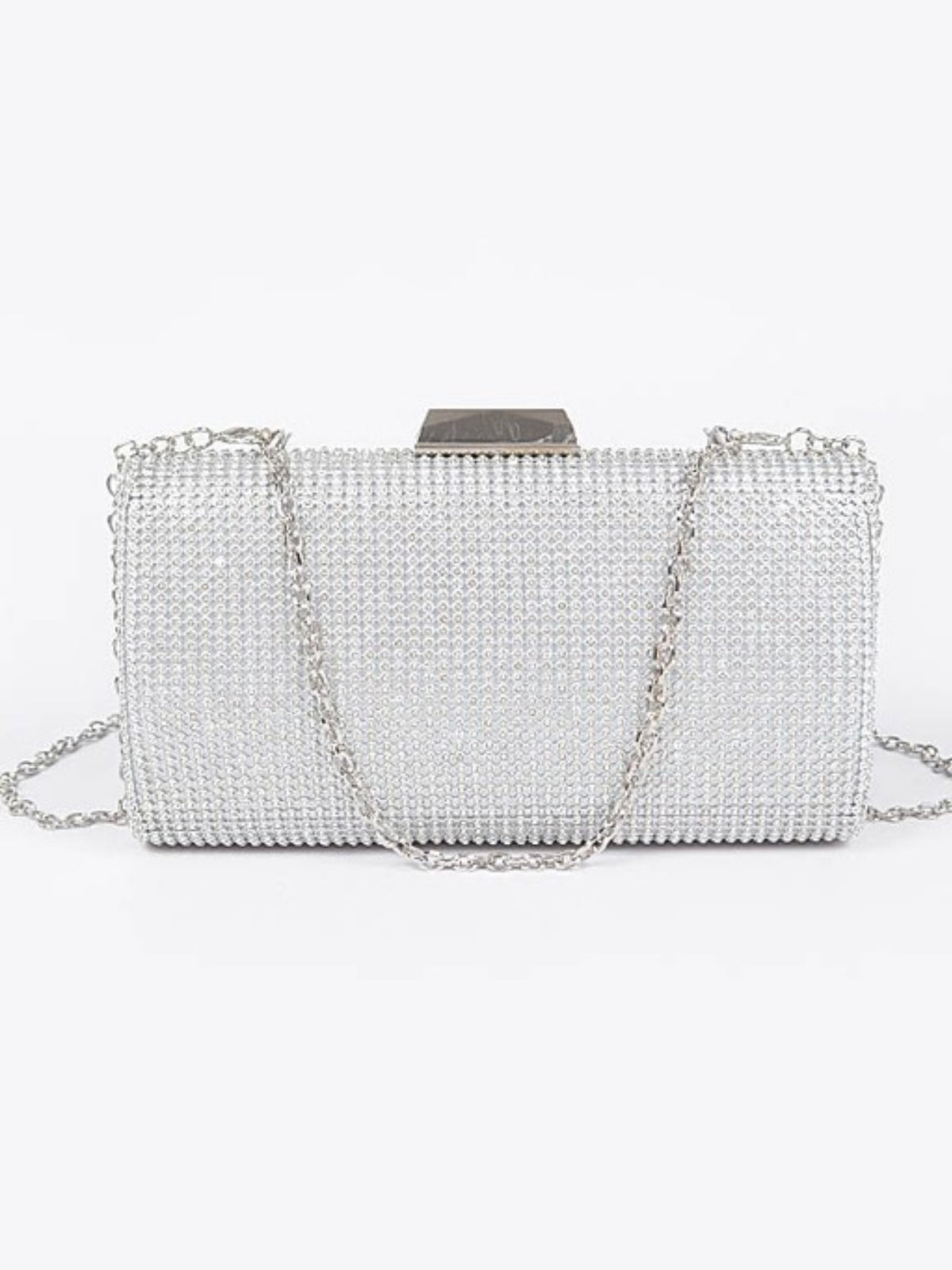 Structured Rhinestone Clutch