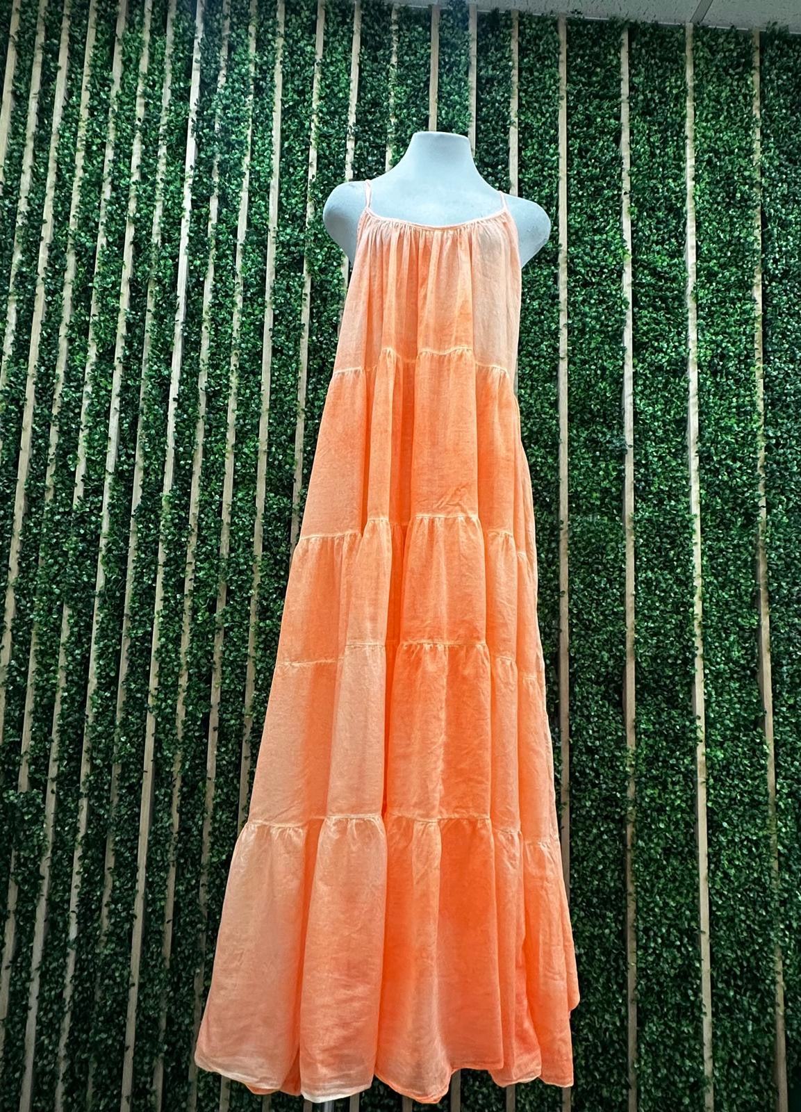 Fluorescent Tiered Maxi Dress