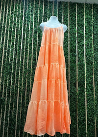 Fluorescent Tiered Maxi Dress