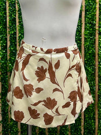 Natural Brown Wrap Skort