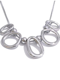Stainless Steel Multi Ovals Necklace
