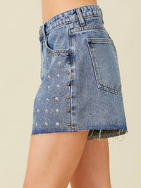 Star Studded Denim Shorts