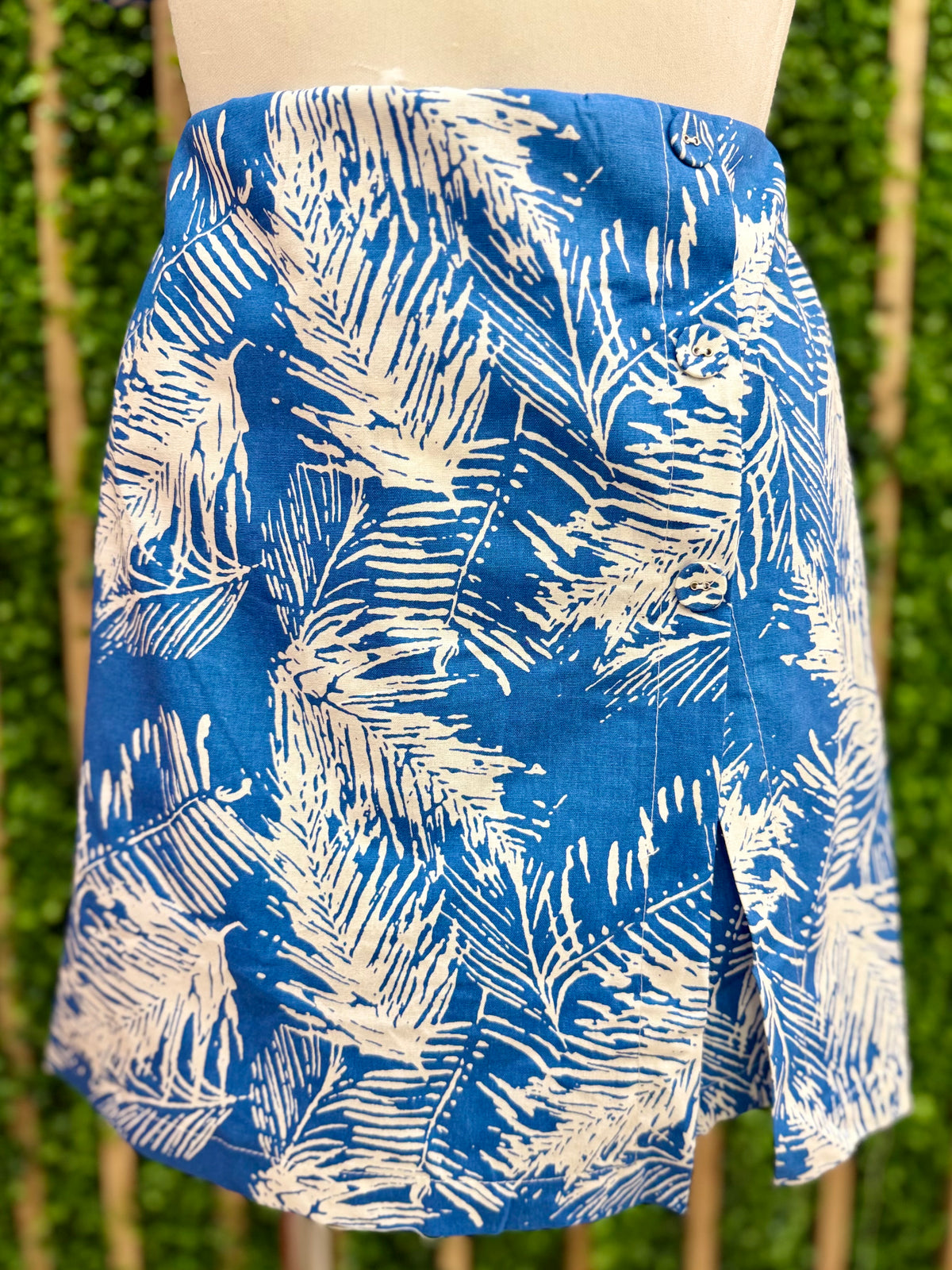 Blue Ivory Floral Skort