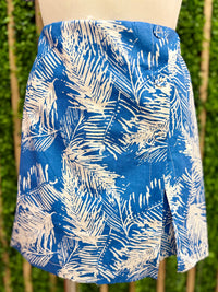 Blue Ivory Floral Skort