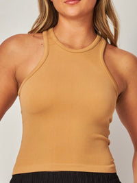 Smooth High Neck Basic Tank Top