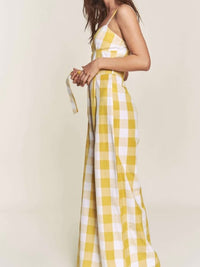 Gingham Belted Jumpsuit
