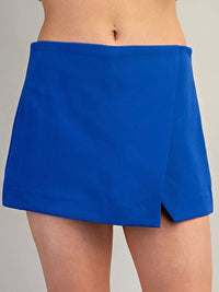 High Waist Side Slit Skort