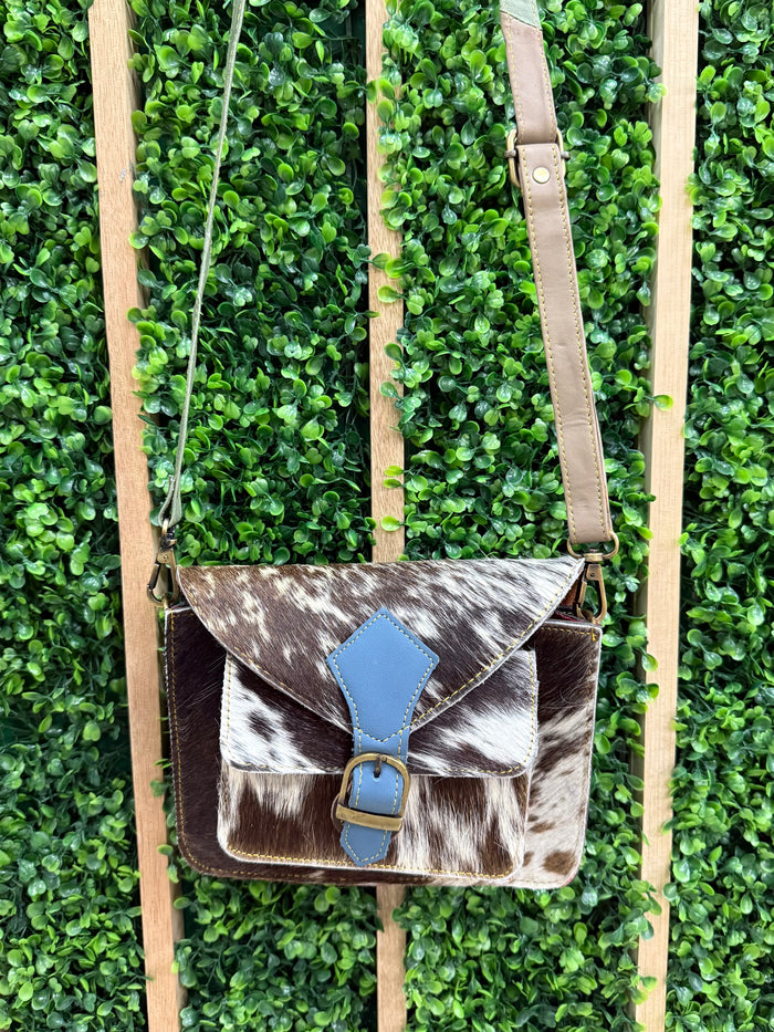 Cow Recycled Leather Crossbody Bag