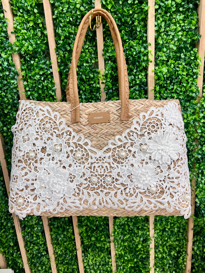 Exquisite White Lace Trim Bag
