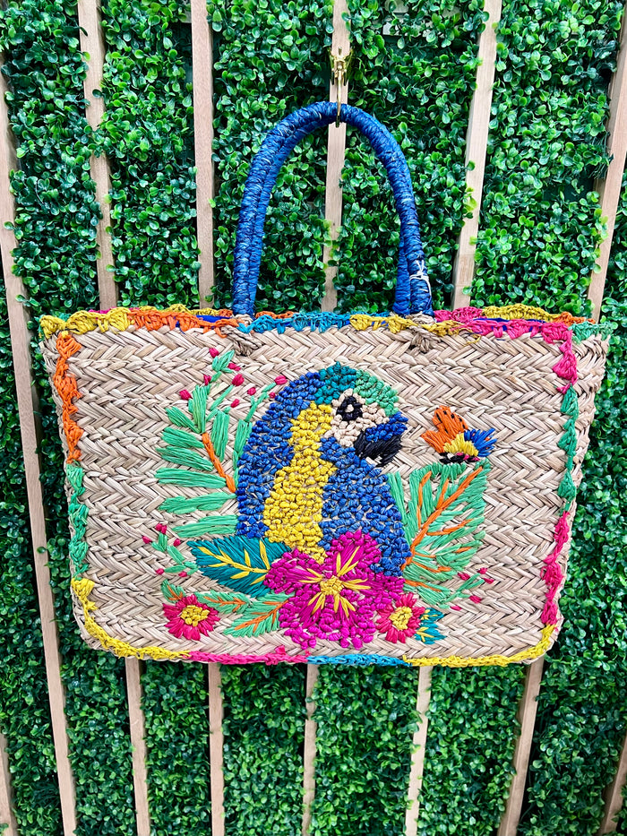 Exquisite Tropical Straw Bag