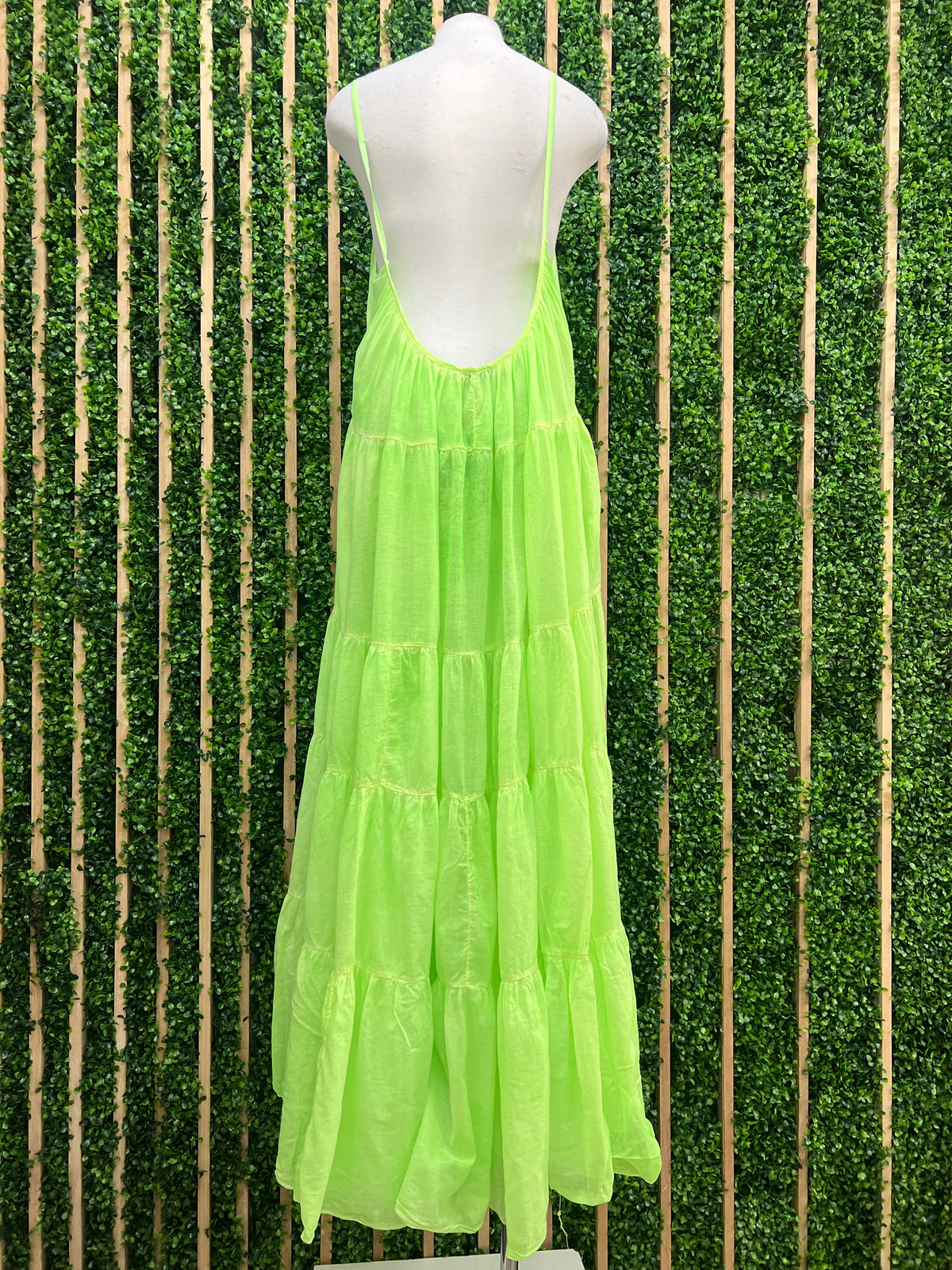 Fluorescent Tiered Maxi Dress