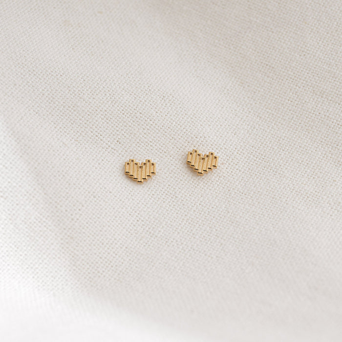 POS - 8bit Heart Stud Earrings