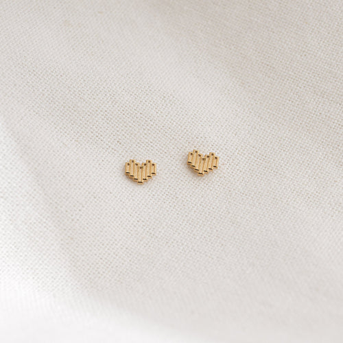 POS - 8bit Heart Stud Earrings