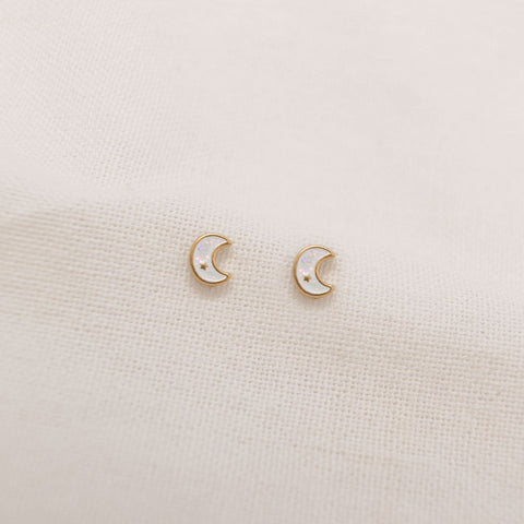 POS - Polka Moon Stud Earrings