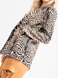 Leopard Open Front Blazer