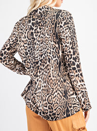 Leopard Open Front Blazer