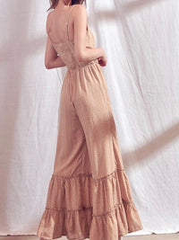 Apricot Tiered Jumpsuit