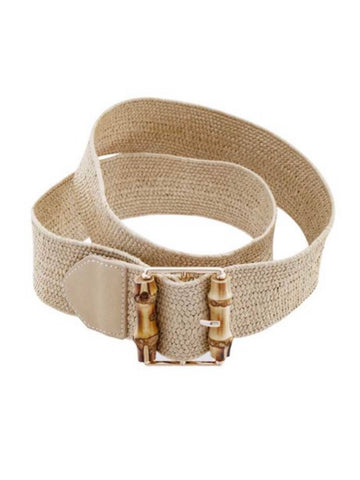 Textured Buckle Leather Belt