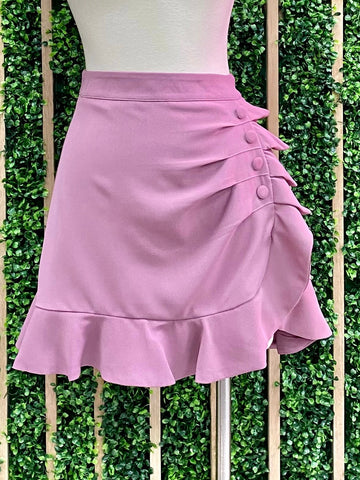Rhinestone Trim Velvet Mini Skirt