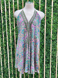 Boho Halter Short Dress