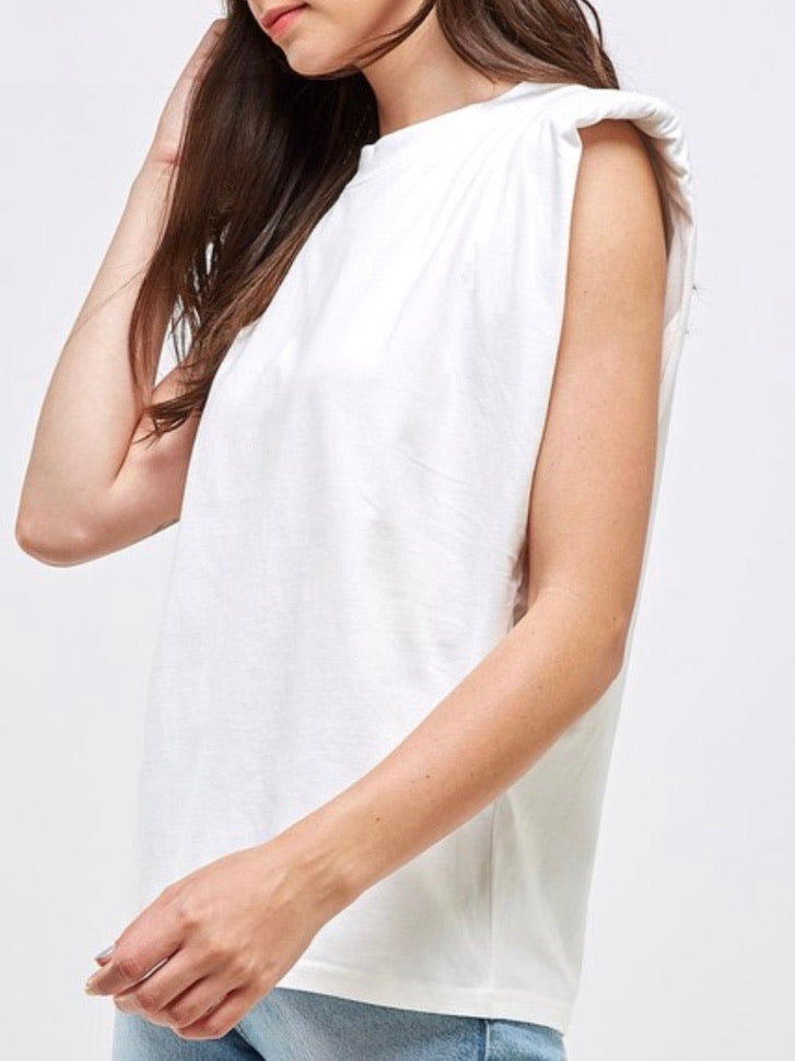 Shoulder Muscle Tee T Shirt With Padded Shoulders Eva Padded Tee