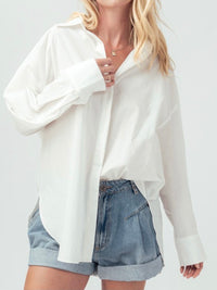 Solid White Button Down Shirt