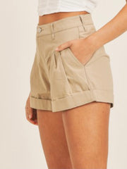 Cotton Roll Up Shorts