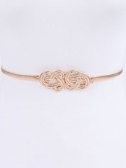Elegant Knot Detail Elastic Belt
