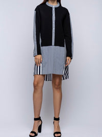 Stripe Block Shirt Dress