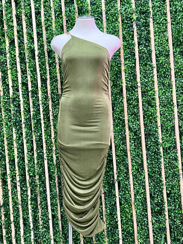Exquisite Tan Cutout Midi Dress