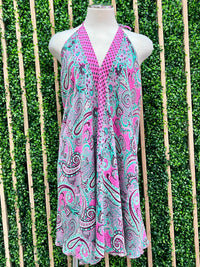 Boho Halter Short Dress