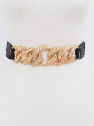 Gold Clear Chained Belt