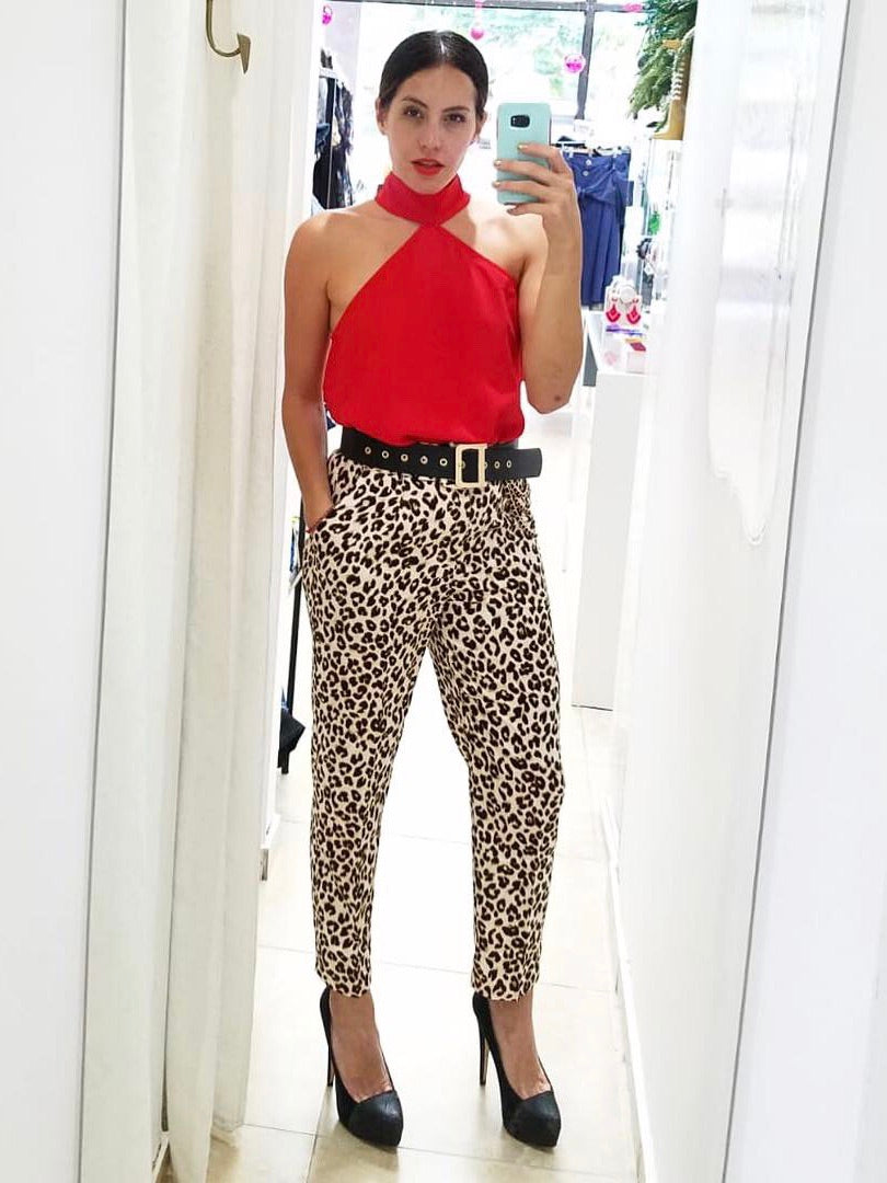 Leopard Pencil Pants