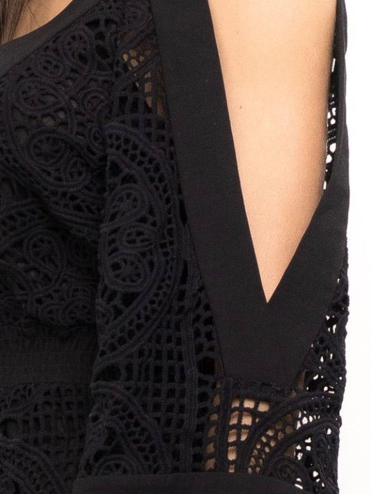 Black Lace Romper