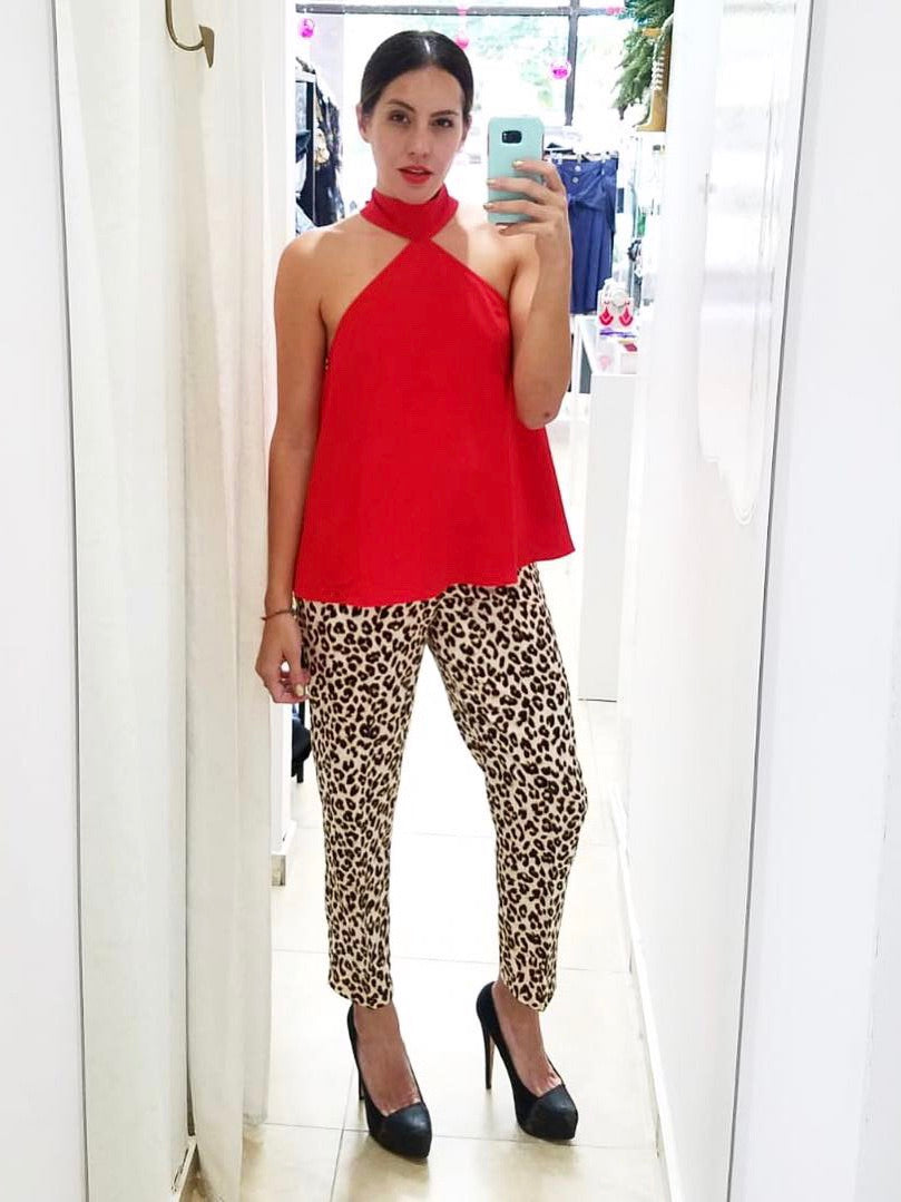 Leopard Pencil Pants