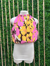 Pink Multi Bubble Crop Top