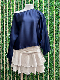 Ecru Layered Flared Skort