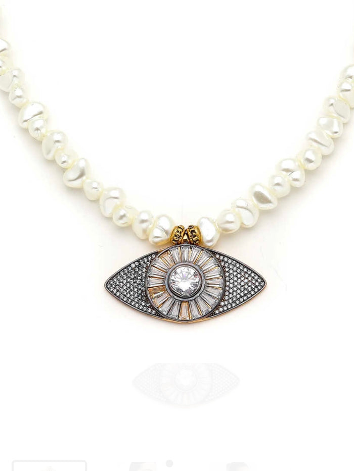 MR LArge Pearl Eye Kismet Necklace