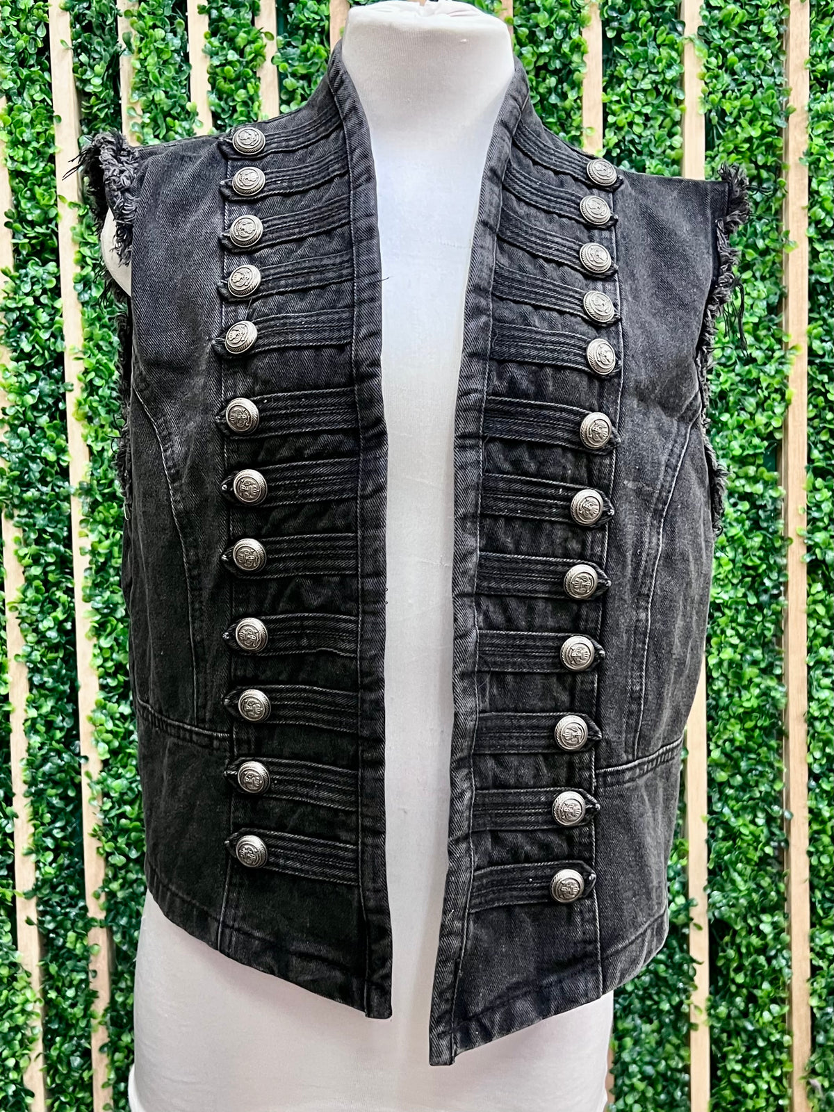 Napoleon Sleeveless Studded Denim Vest
