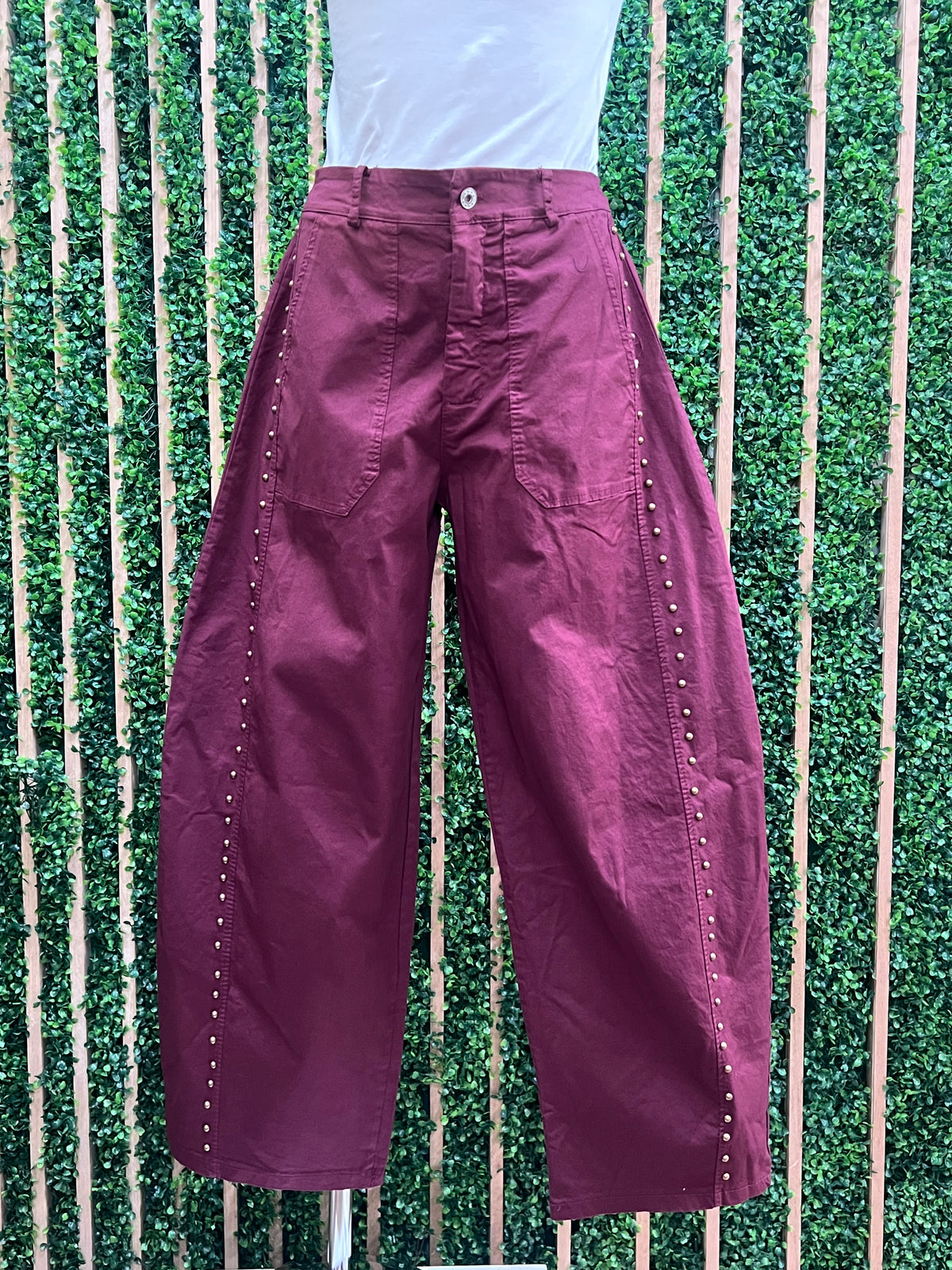 Studded Barrel Pant