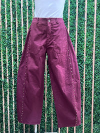 Studded Barrel Pant