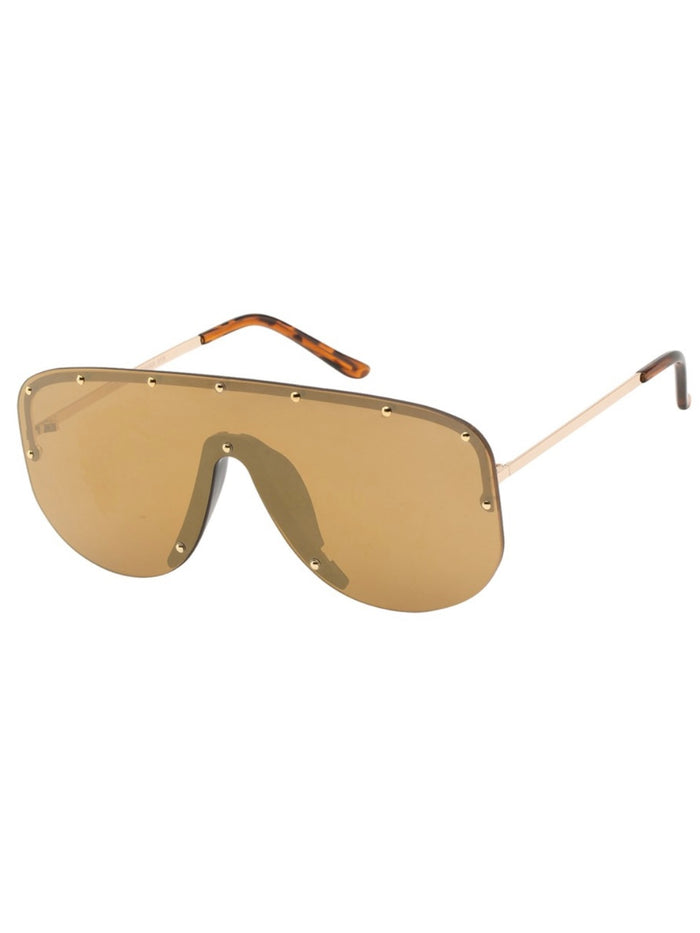 Rimless Studs Aviator Sunglasses