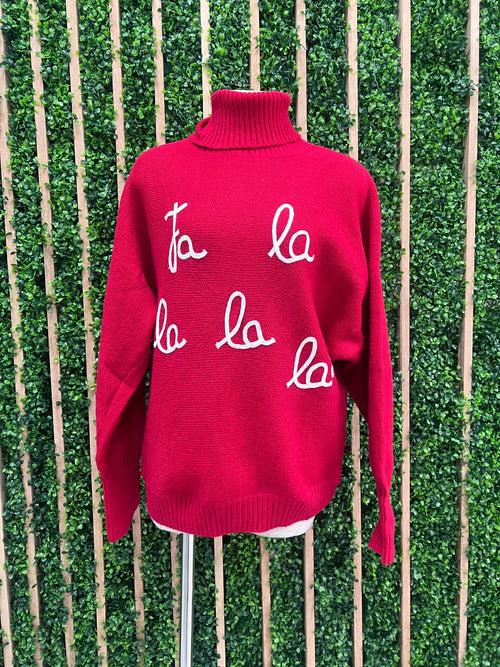 Red Fa La La Sweater