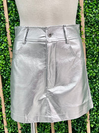 Metallic Fitted Skort
