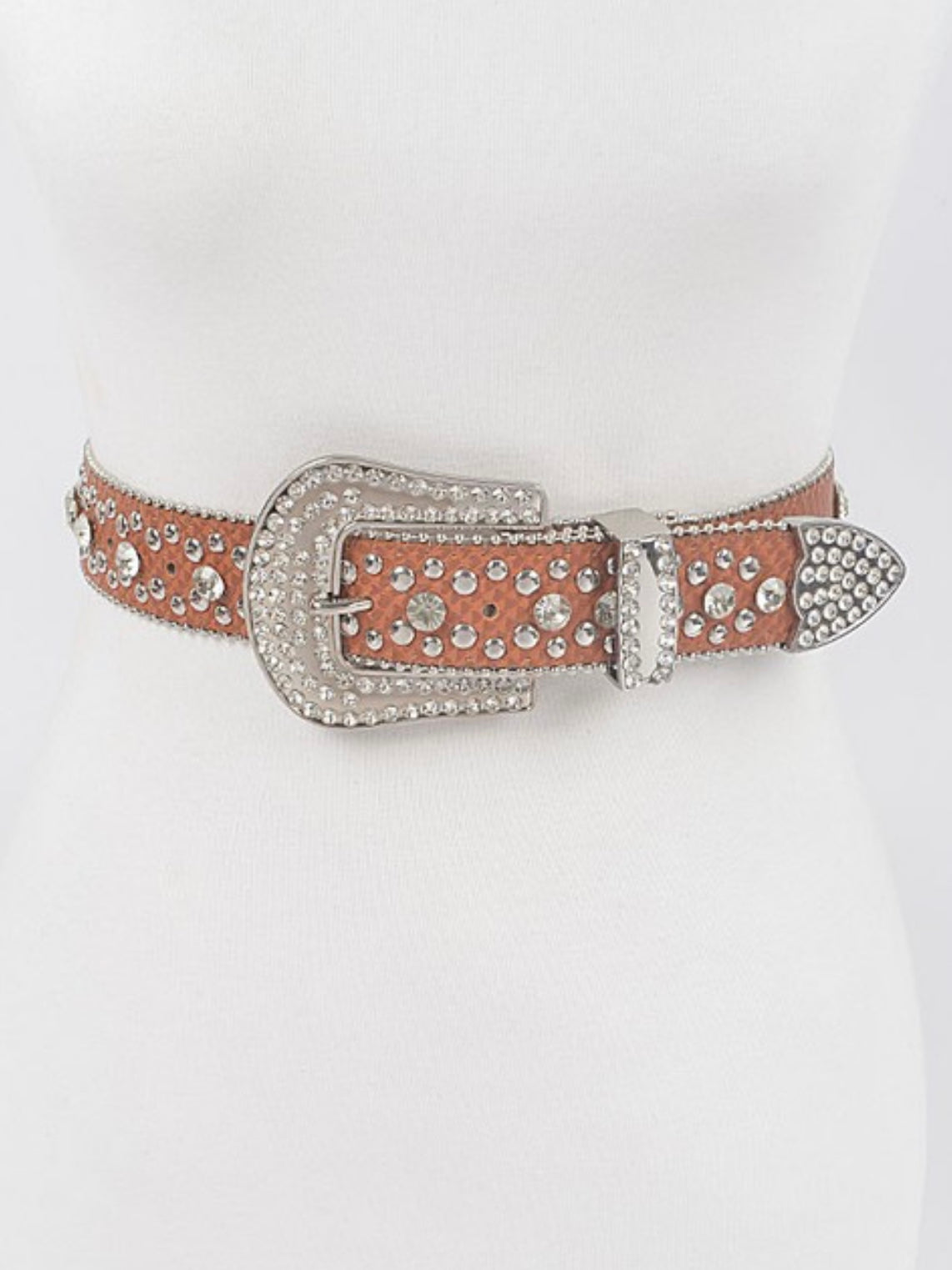 Studded Rhinestone Western Belt