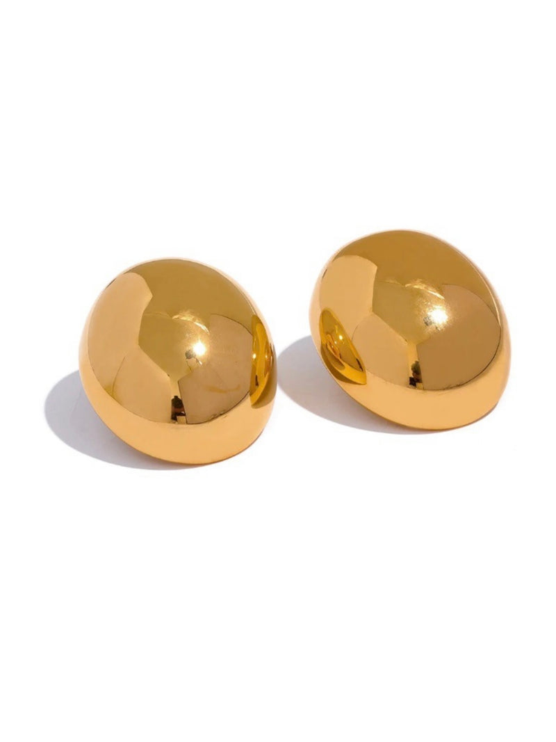Large Oval Stud Earring