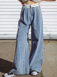 Folded Waistband Highwaist Denim