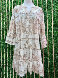 Italy Floral Eyelet Short Dress
