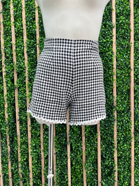 Black White Gingham Shorts