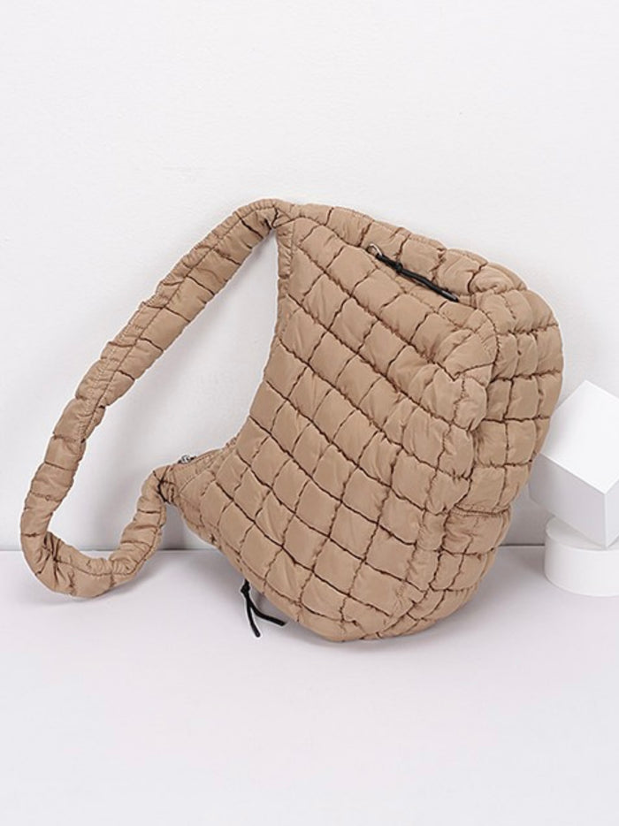 Quilted Nylon Padded Crossbody Bag